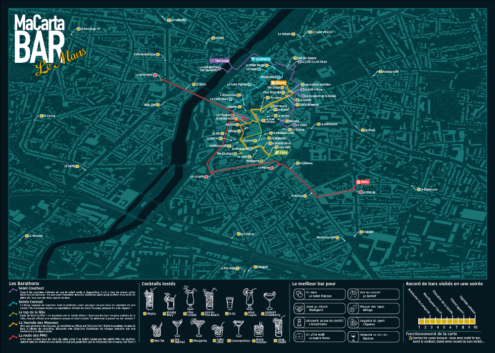 Carte des Bars du Mans