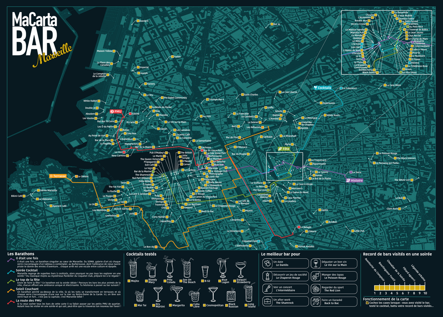Carte des Bars de Marseille