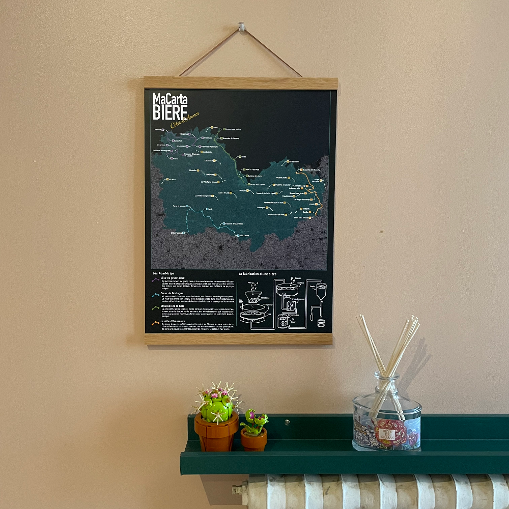 Carte des Bière Côtes-d'Armor (49 brasseries à cocher)