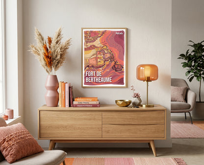 Affiche Fort de Bertheaume – Plougonvelin | Affiche Bretagne réversible 30x40