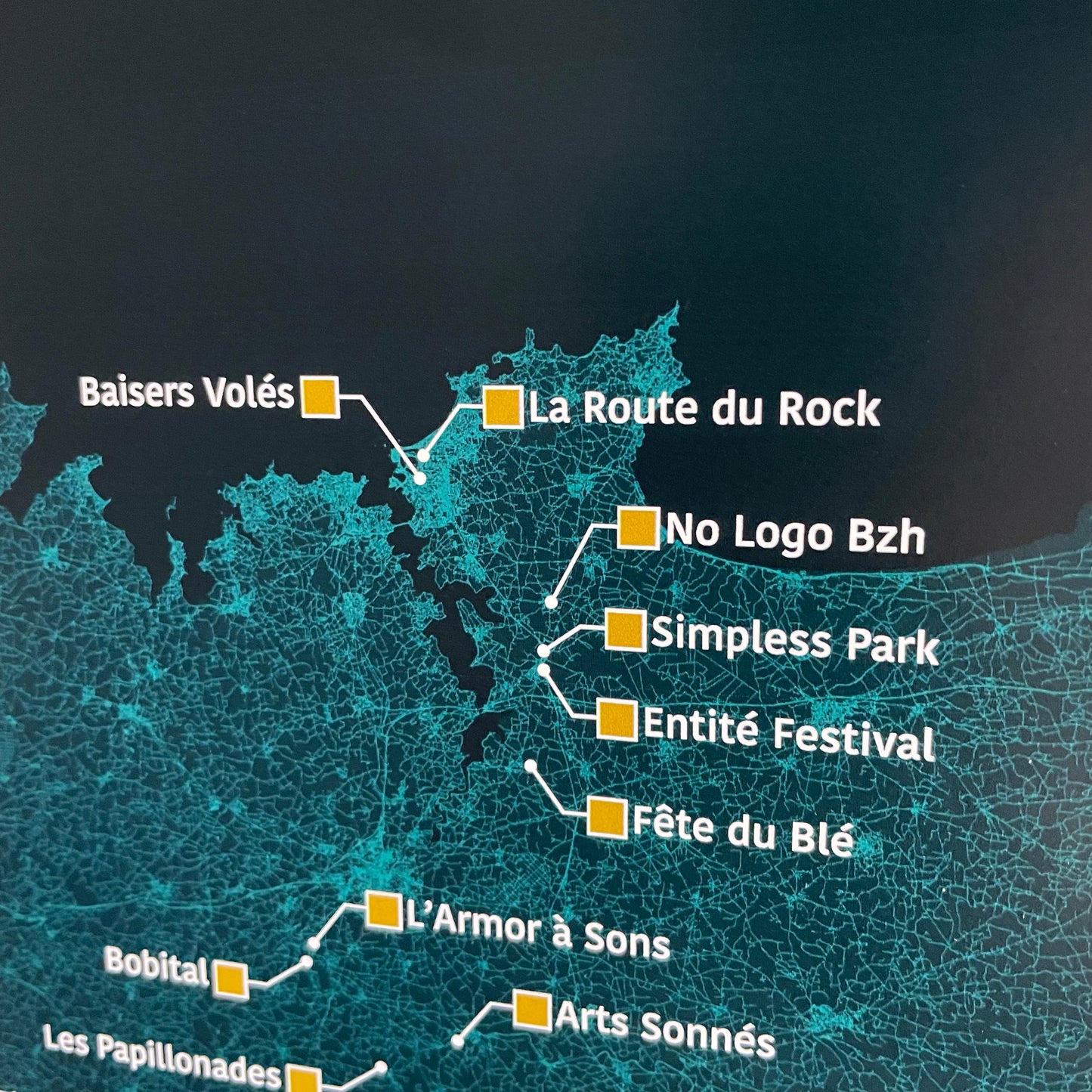 Carte des Festivals de Bretagne