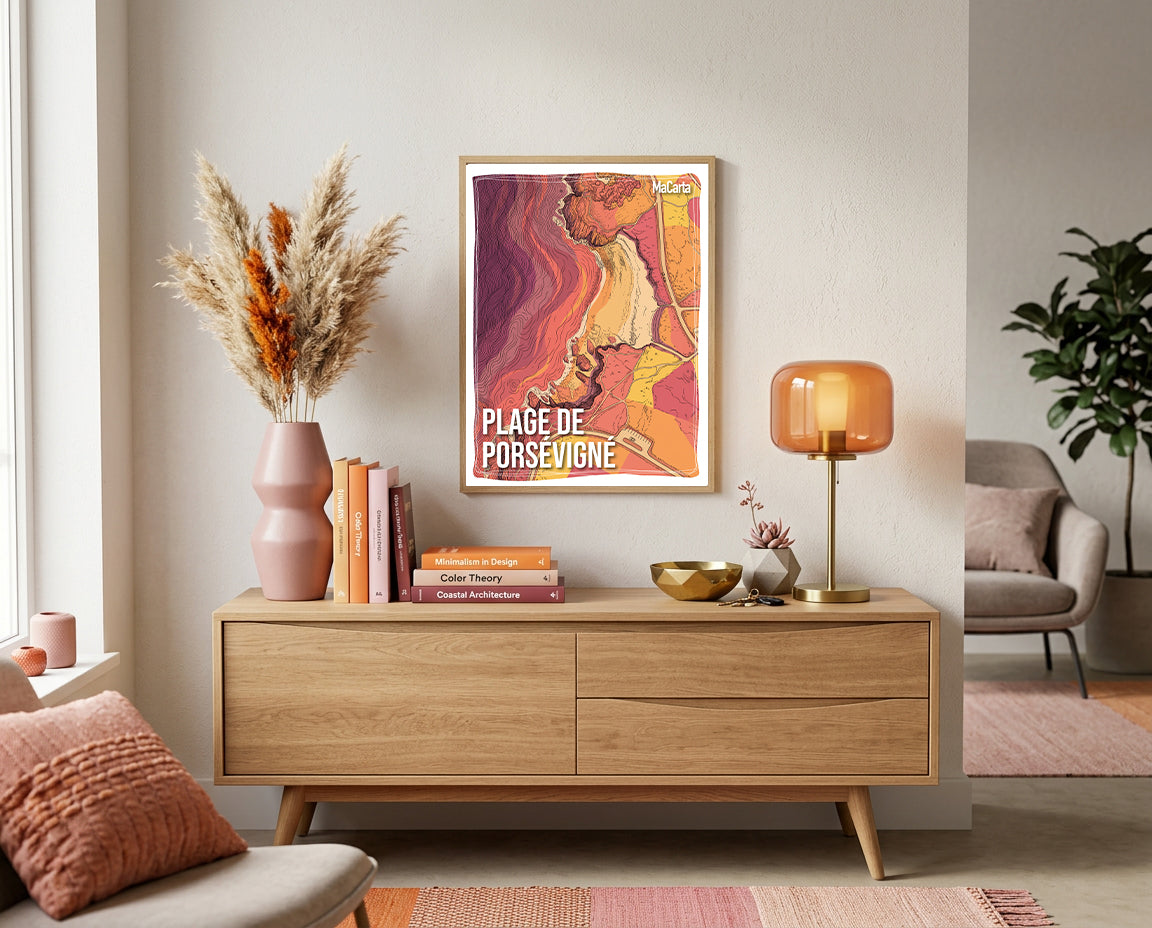 Affiche Plage de Porsévigné - Plouarzel | Affiche Bretagne réversible 30x40