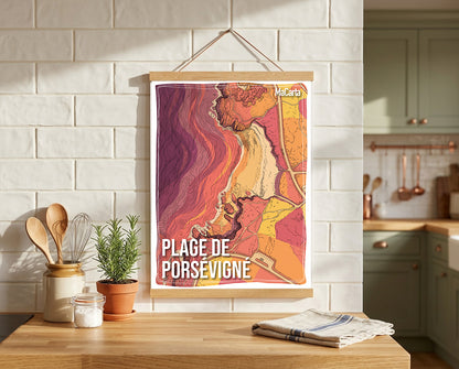 Affiche Plage de Porsévigné - Plouarzel | Affiche Bretagne réversible 30x40