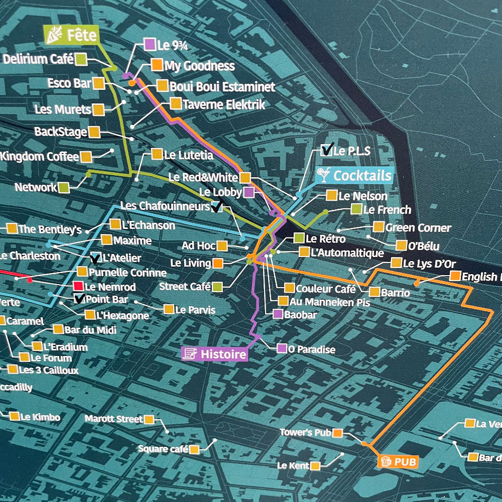 Carte des Bars d'Amiens