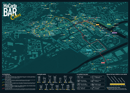 Carte des Bars de Caen