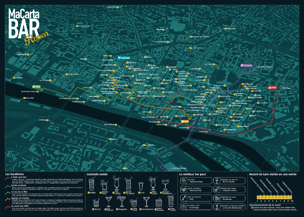 Carte des Bars de Rouen