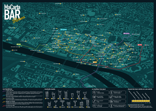 Carte des Bars de Rouen