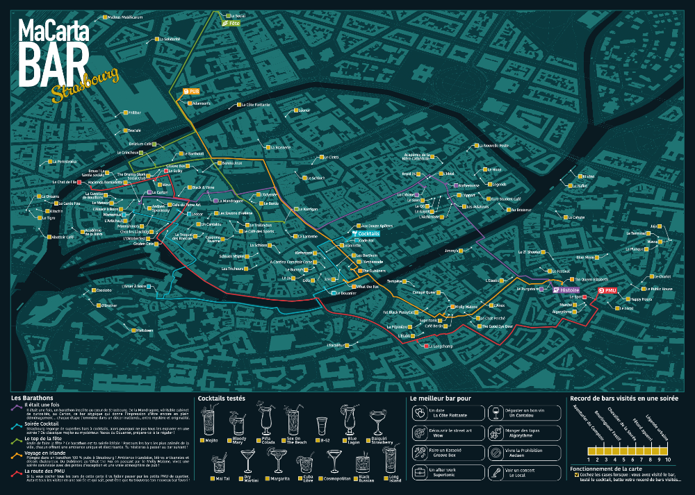 Carte des Bars de Strasbourg