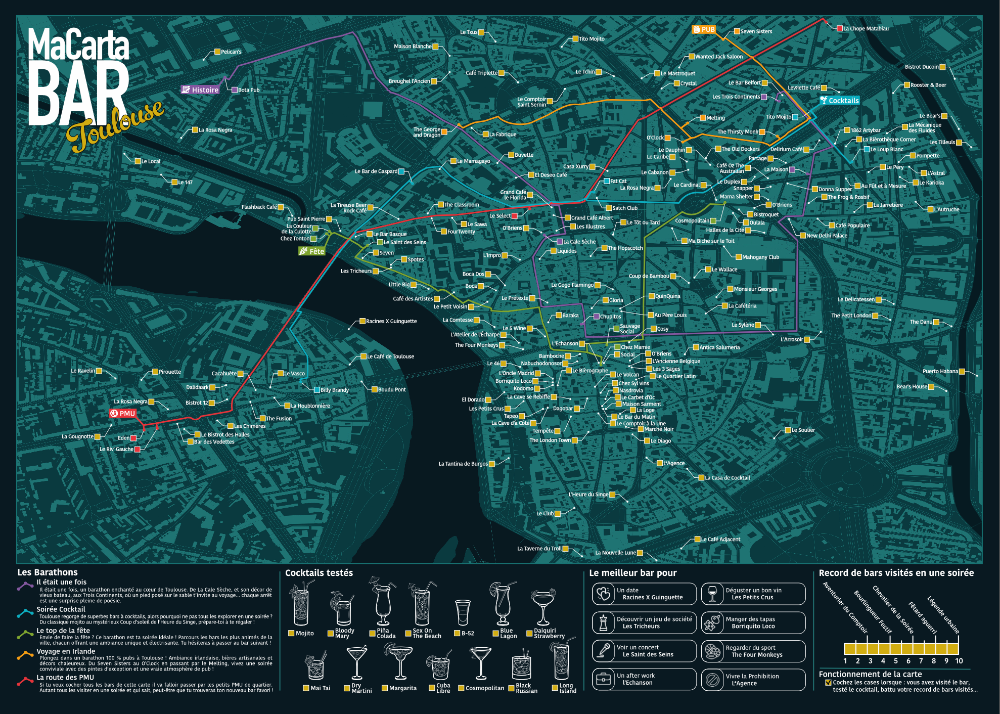 Carte des Bars de Toulouse