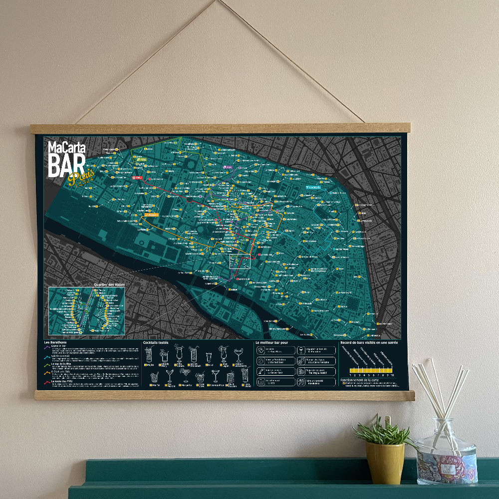 Carte des Bars de Paris 1er, 2ème, 3ème et 4ème arrondissements