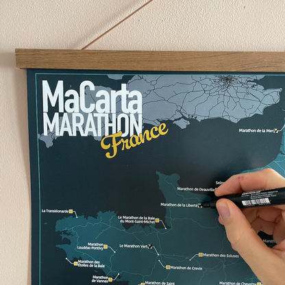 Carte des Marathons de France