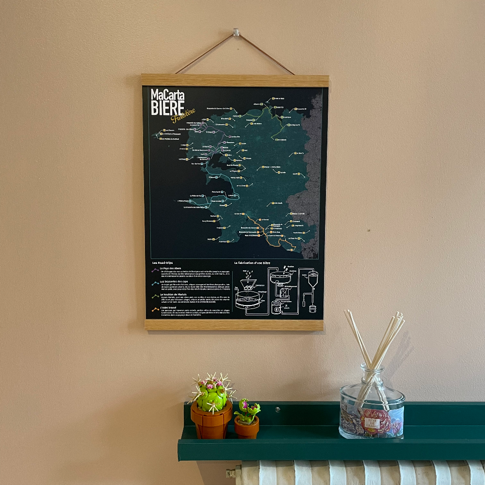 Carte des Bière Finistère (73 brasseries à cocher)