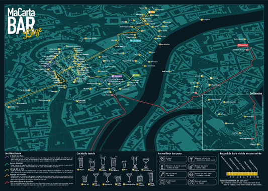 Carte des Bars de Liège