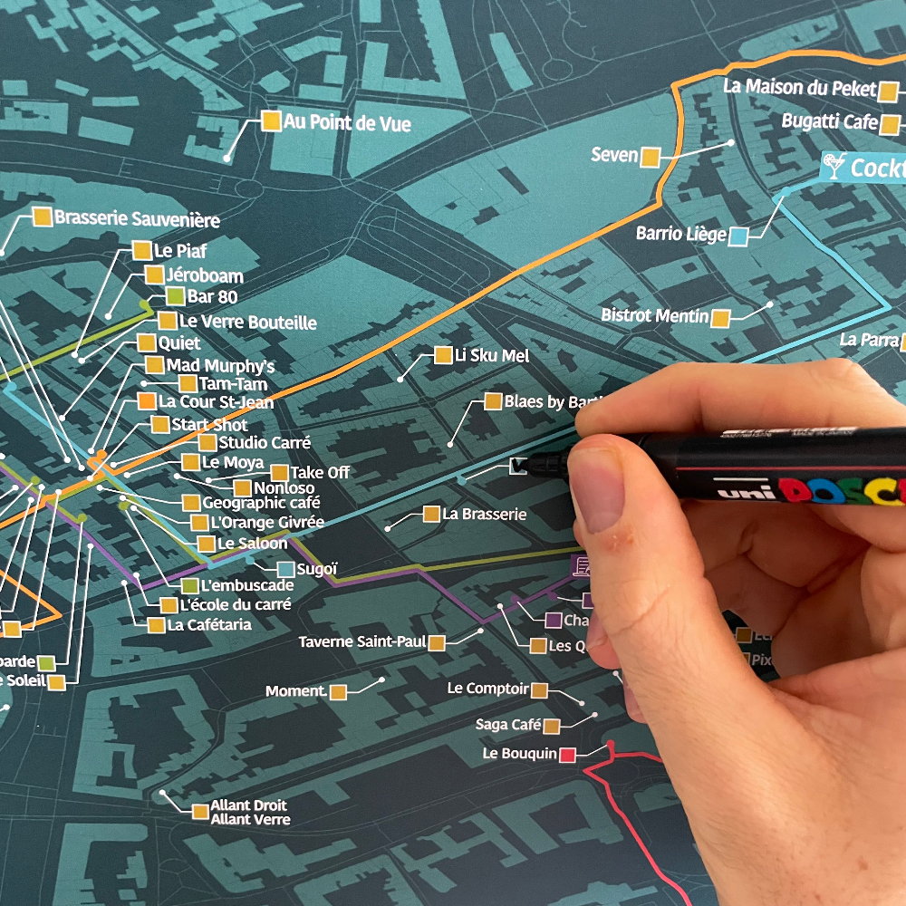 Carte des Bars de Liège