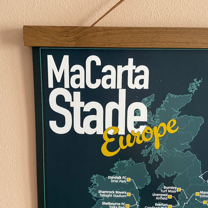 Carte des Stades de Foot d’Europe