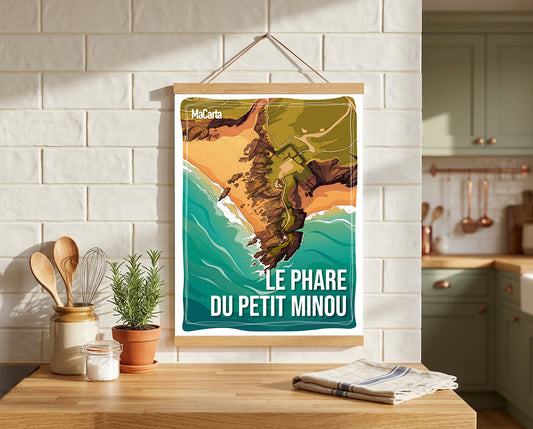 Affiche Phare du Petit Minou – Affiche Bretagne réversible 30x40