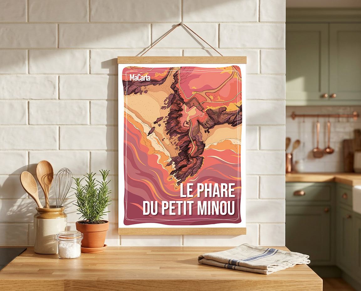 Affiche Phare du Petit Minou – Affiche Bretagne réversible 30x40