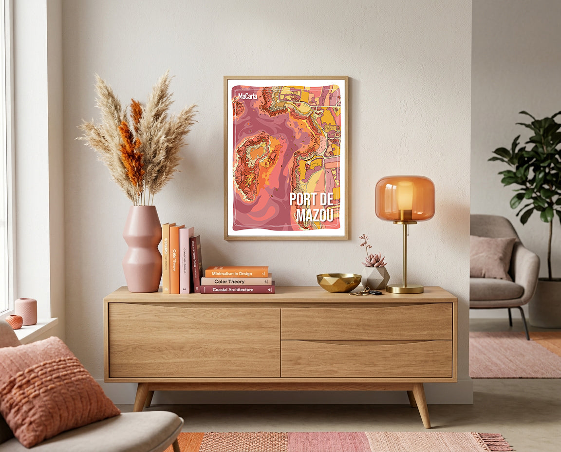 Affiche Port de Mazou – Affiche Bretagne réversible 30x40