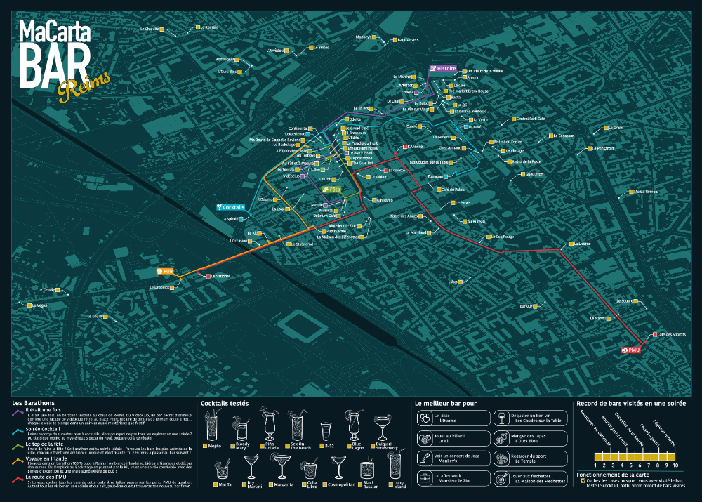 Carte des Bars de Reims