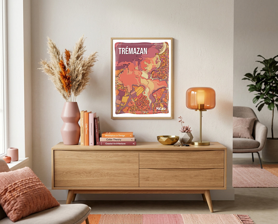 Affiche Plage de Trémazan – Landunvez | Affiche Bretagne réversible 30x40