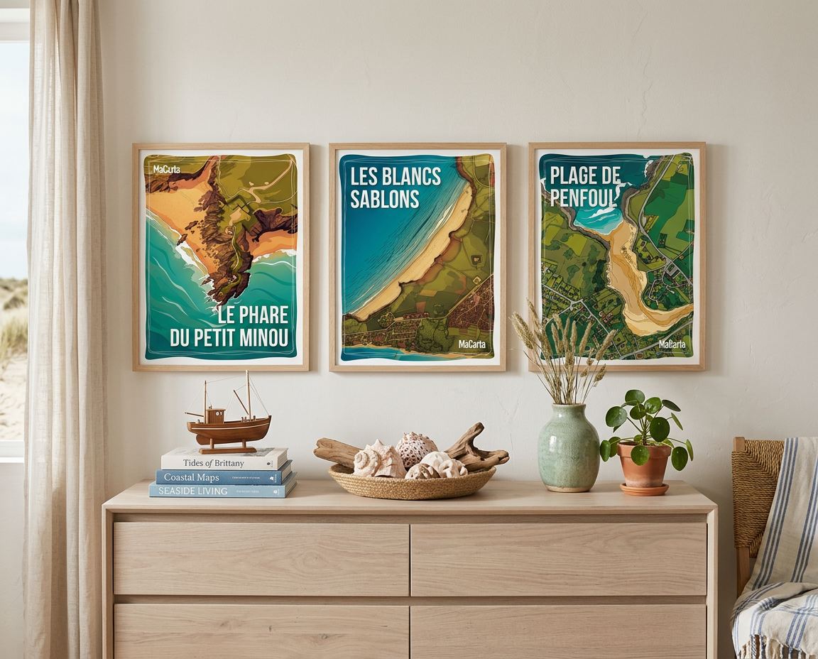 Affiche Phare du Petit Minou – Affiche Bretagne réversible 30x40