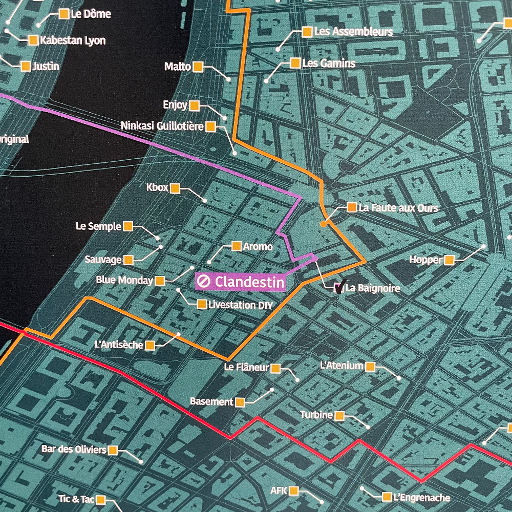 Carte des Bars de Lyon