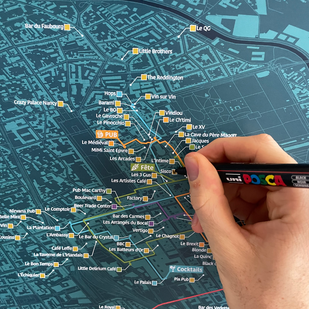 Carte des Bars de Nancy