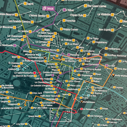 Carte des Bars de Paris 1er, 2ème, 3ème et 4ème arrondissements