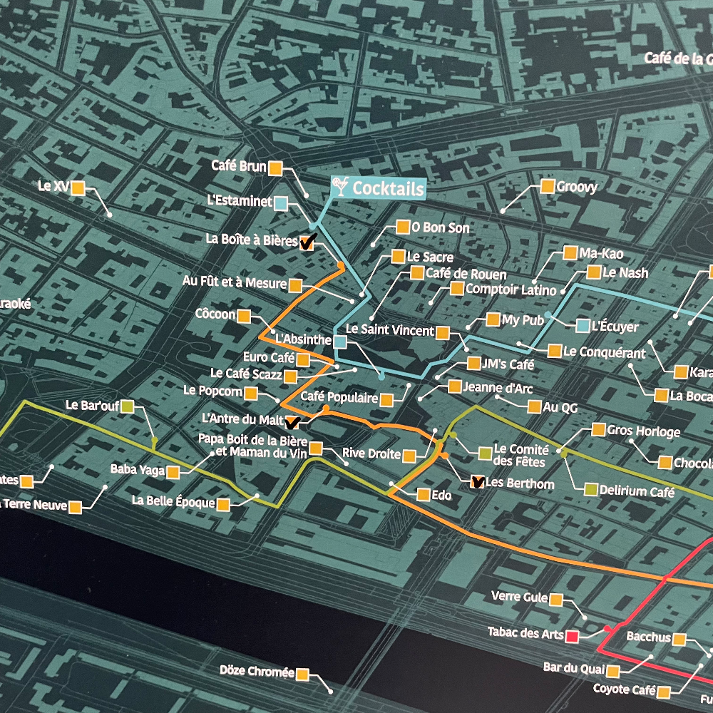 Carte des Bars de Rouen